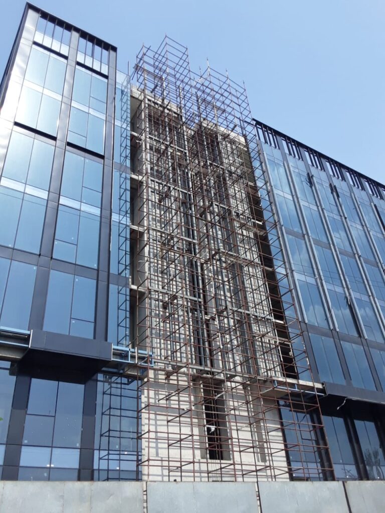 Scaffolding Setup at Commercial Building Site in Hinjewadi, Pune