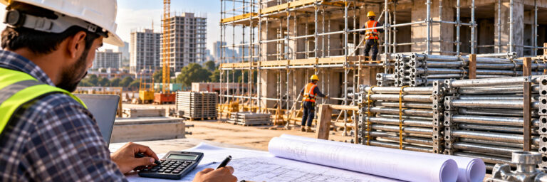 Scaffolding rental costs for construction projects